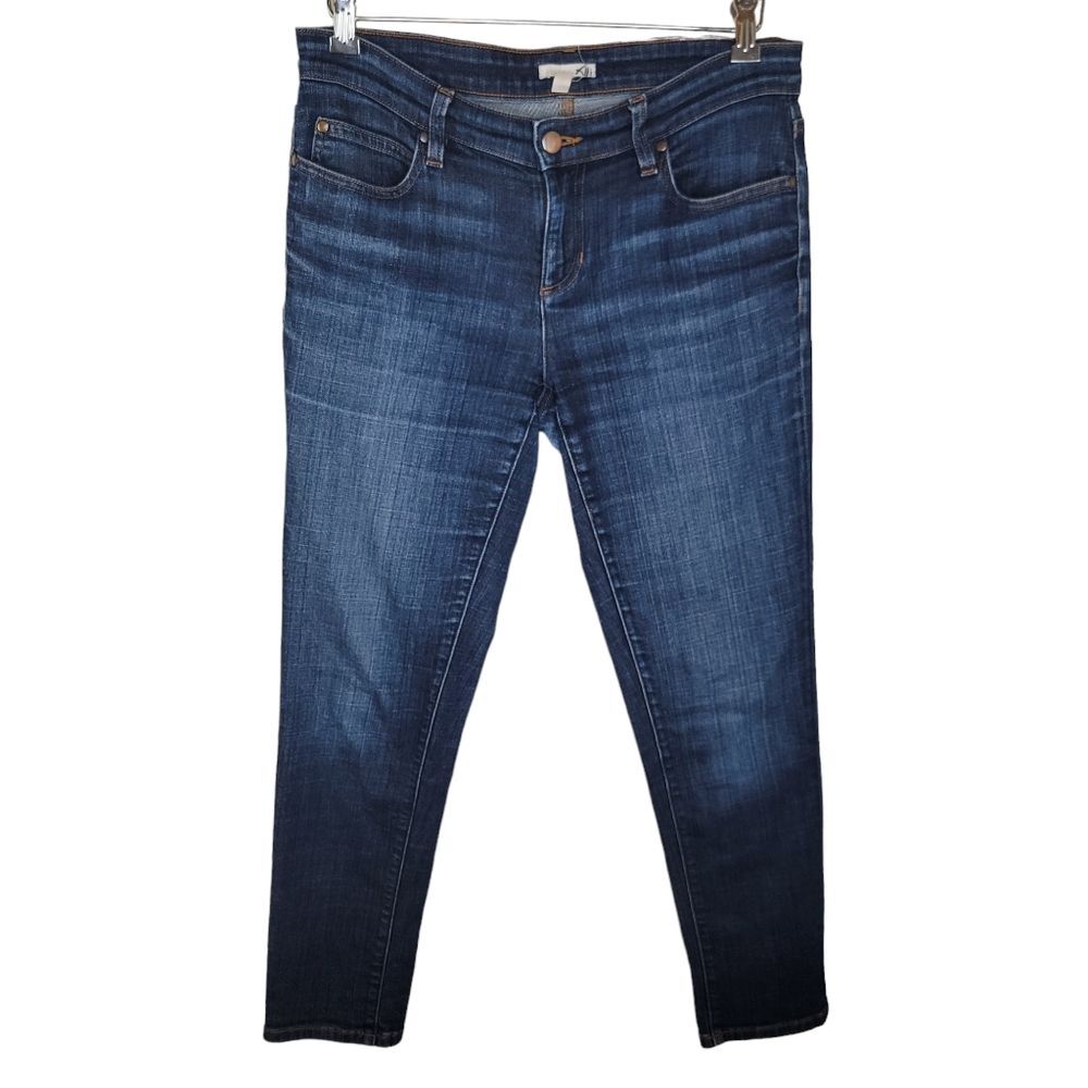 Eileen Fisher Organic Cotton Taper Leg Denim Jeans Size 4